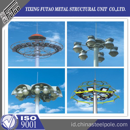 25M Galvanized High Mast Lighting Steel